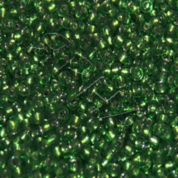 Бисер 52 зелень серебр Корея