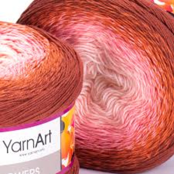 Фловерс 298 кирпич-оранж-розой YarnArt (РАМ)