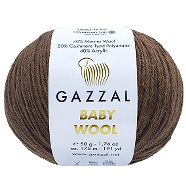 Бебі вул Газал/Baby Wool Gazzal  807 коричневий Gazzal
