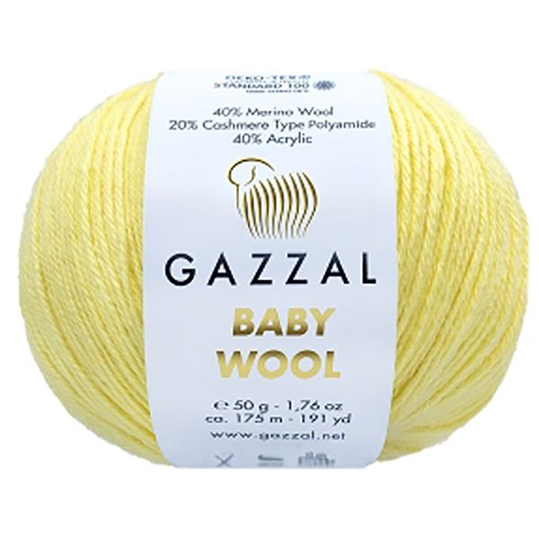 Бебі вул Газал/Baby Wool Gazzal  833 жовтий Gazzal