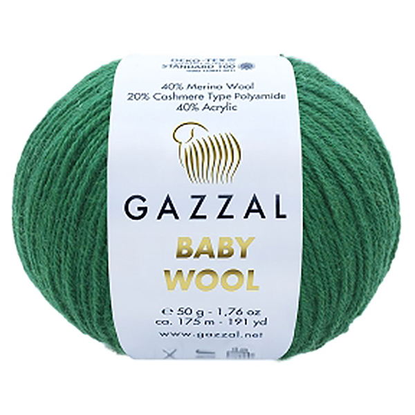 Бебі вул Газал/Baby Wool Gazzal  814 зелень Gazzal