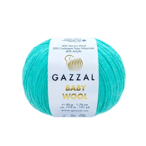Бебі вул Газал/Baby Wool Gazzal  832 ментол Gazzal
