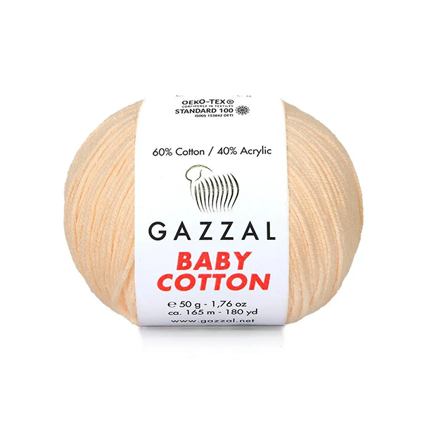 Бебі котон Газал/Baby Cotton Gazzal  3469 персикове морозиво Gazzal