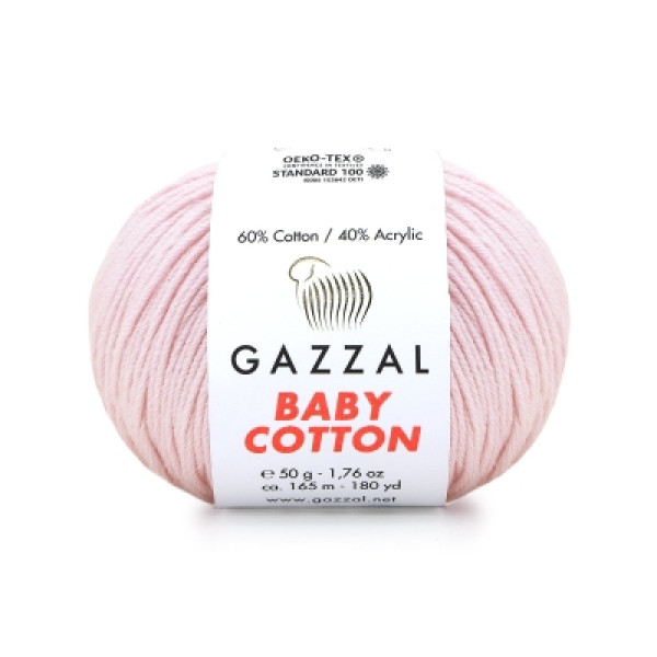 Бебі котон Газал/Baby Cotton Gazzal  3411 ніжно рожевий Gazzal