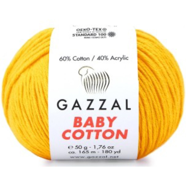 Бебі котон Газал/Baby Cotton Gazzal  3417 апельсин Gazzal