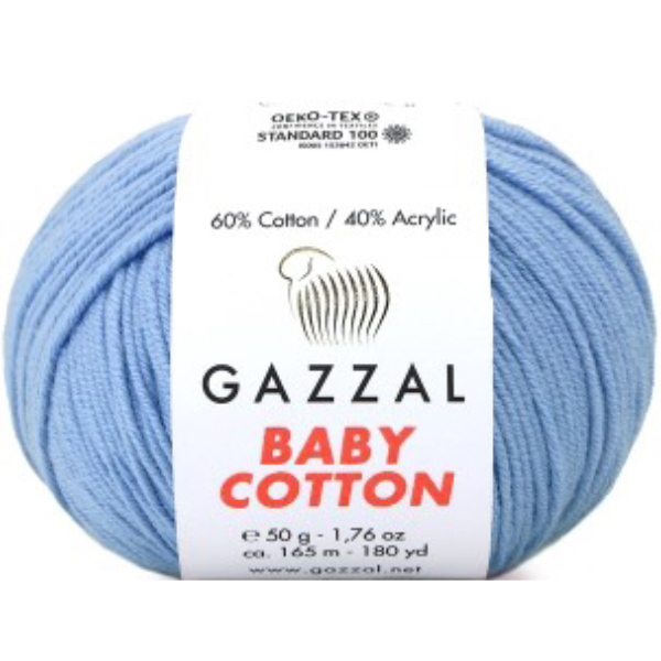 Бебі котон Газал/Baby Cotton Gazzal  3423 блакитний Gazzal