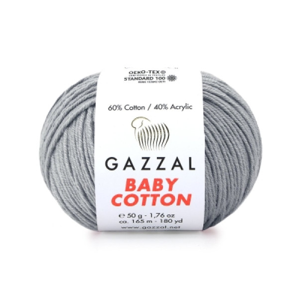 Бебі котон Газал/Baby Cotton Gazzal  3430 сірий Gazzal