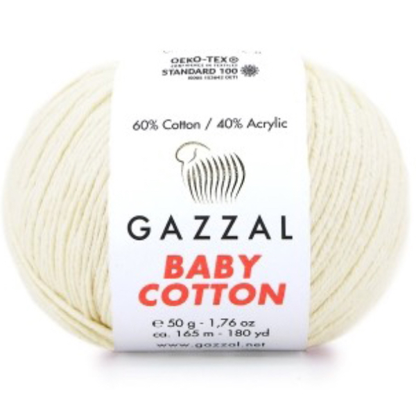 Бебі котон Газал/Baby Cotton Gazzal  3437 пряжене молоко Gazzal