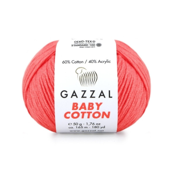 Бебі котон Газал/Baby Cotton Gazzal  3460 розовый Gazzal