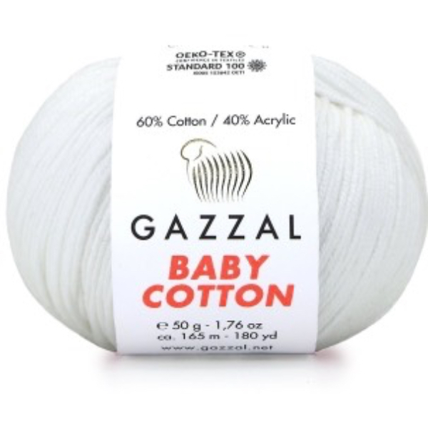 Бебі котон Газал/Baby Cotton Gazzal  3410 молоко Gazzal