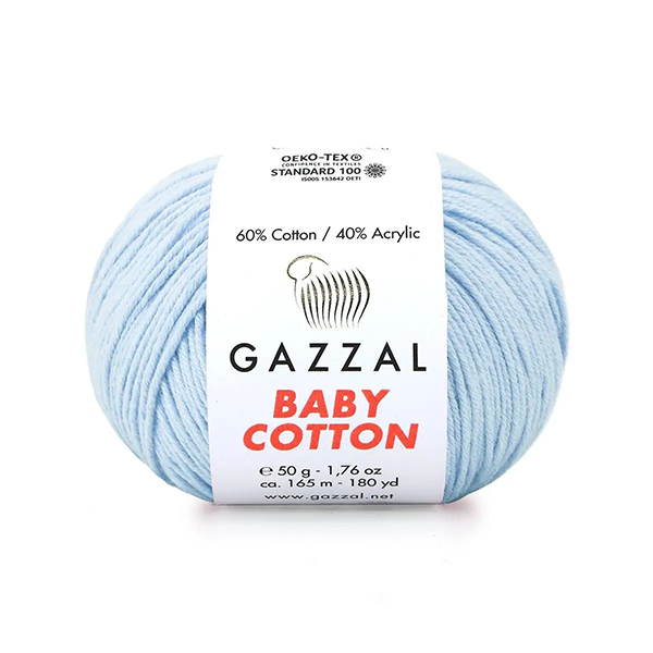 Бебі котон Газал/Baby Cotton Gazzal  3429 весняне небо Gazzal