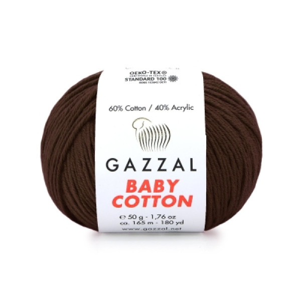 Бебі котон Газал/Baby Cotton Gazzal  3436 шоколад Gazzal