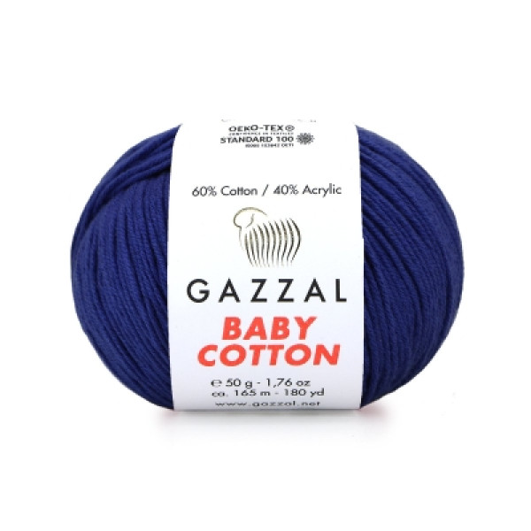 Бебі котон Газал/Baby Cotton Gazzal  3438 синий Gazzal