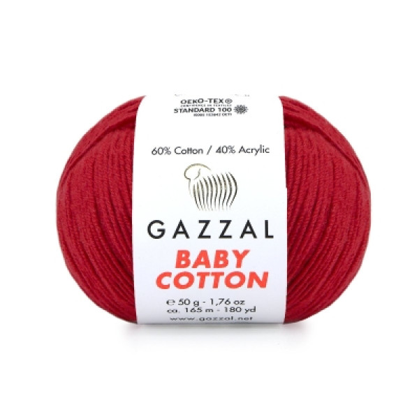 Бебі котон Газал/Baby Cotton Gazzal  3439 бордо Gazzal