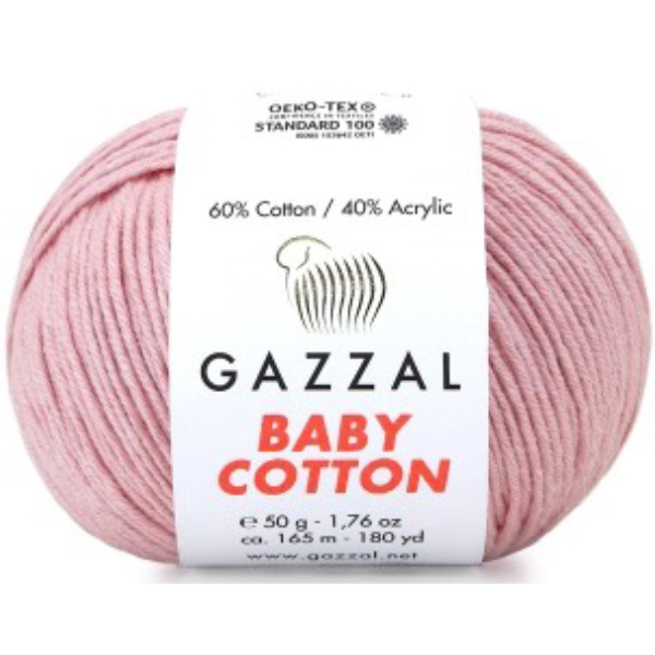 Бебі котон Газал/Baby Cotton Gazzal  3444 пудра Gazzal