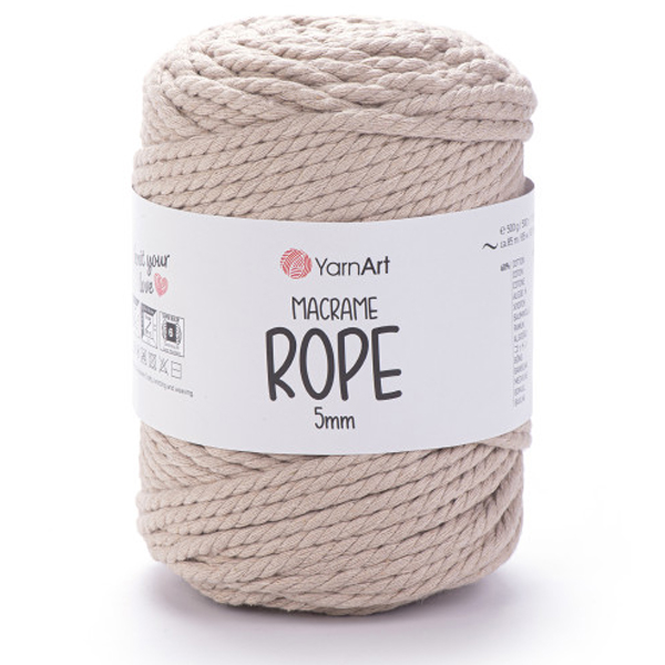 Макраме Роуп 5 мм ЯрнАрт / Macrame Rope 5 mm YarnArt