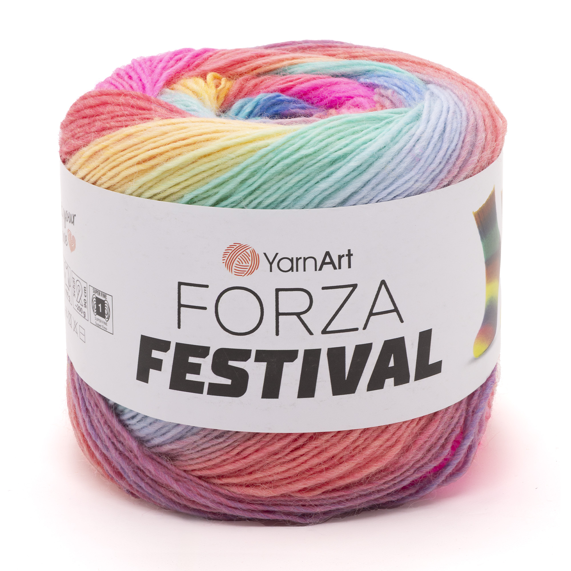 ᐈ Супервош Форца Фестиваль 2915 зефір YarnArt (ЯрнАрт) - 110.00